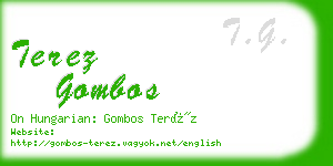terez gombos business card